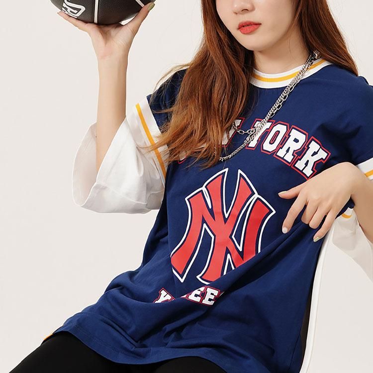 New MLB T Shirt Unisex Light Navy Blue 3ATSEC823-50NYL