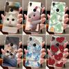 Jelly Casing For Motorola Moto E6 Fundas MOTOE6 Capa Clear Silicone Soft TPU Back Cover Cute Cat Rabbit Heart Protective Case