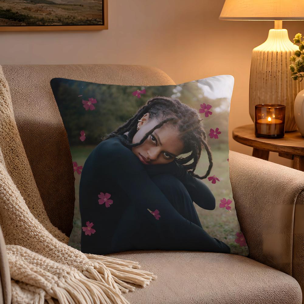 Hot Singer AAnnahstasia Pillow Case Soft Plush Cushion Cover Double Print and Invisible Zipper for Sofa Home Car Use