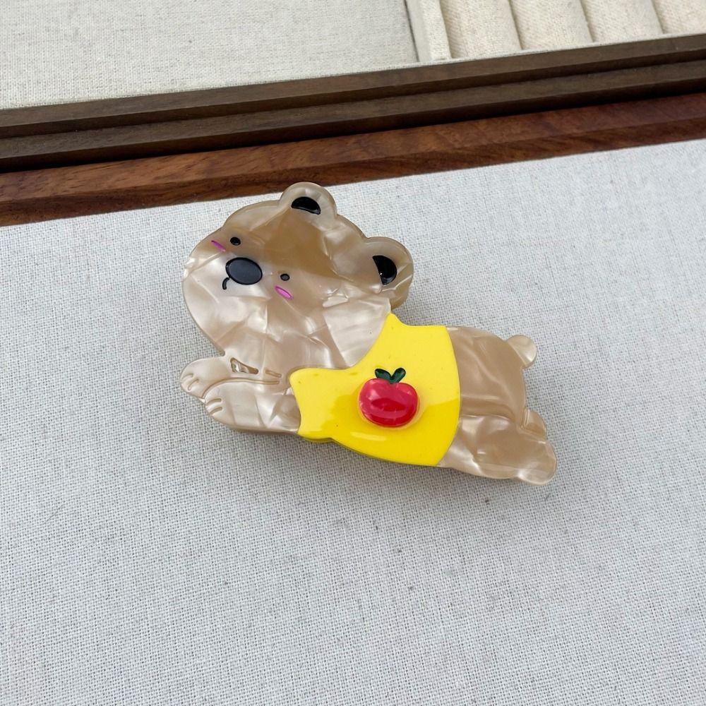 Rabbit Cartoon Animal Hair Clip Puppy Geometry Shark Clip Funny Bear Acetate Hair Claw Female