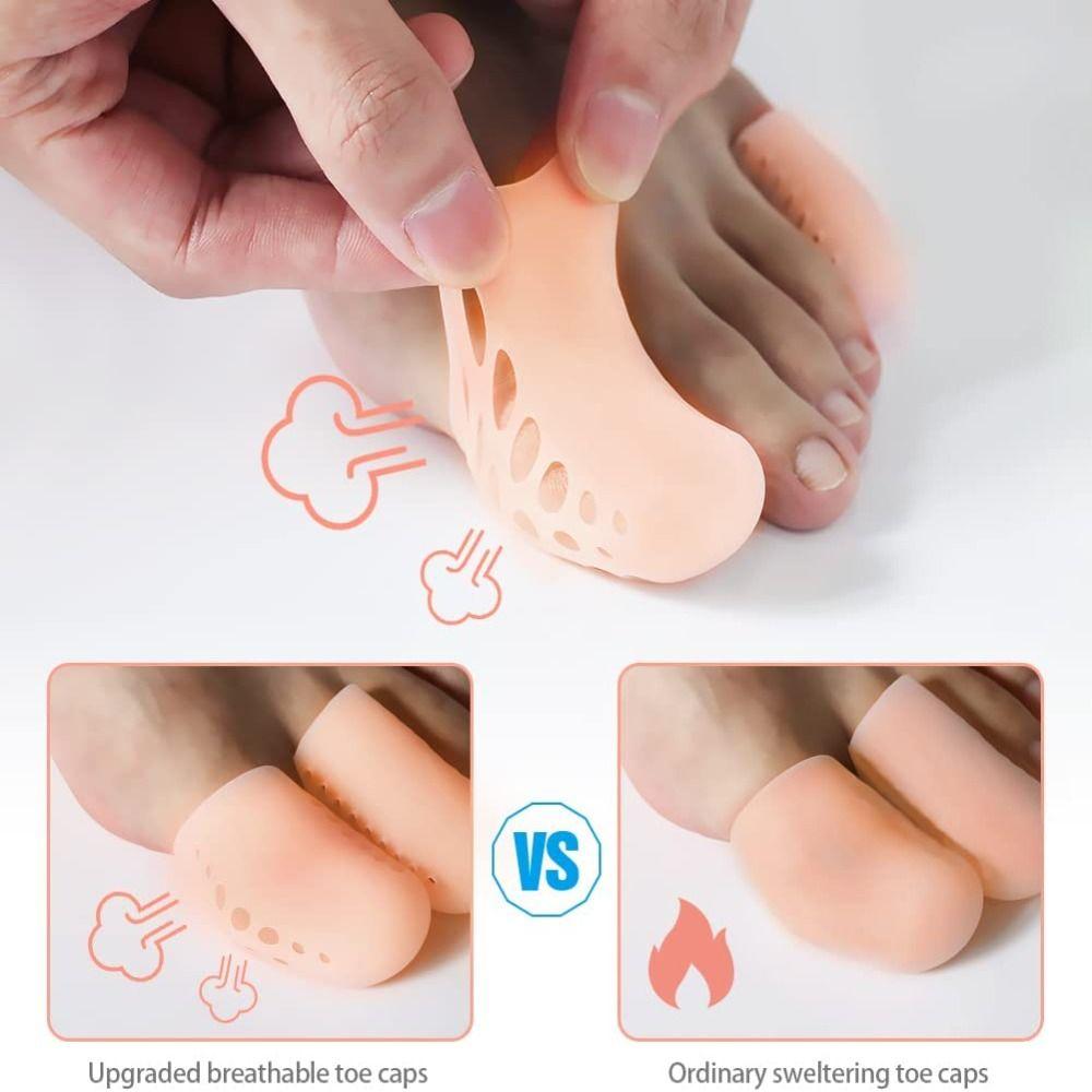 Silicone Separator Corns Calluses Blister Toe Protector Toe Separators Covers Tube With Holes