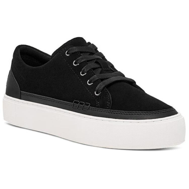 UGG Cakewalk Коровья кожа Низкие кеды Скользкая подошва Скейтбордические ботинки Унисекс Черный 1170554-BLK