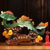 1PCS 33cm Resin Handmade Retro Chinese Jade Ruyi Decoration for Home Living Room Wine Cabinet Front Desk Decoration
