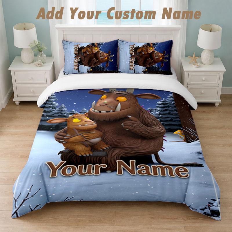 Bedding Set 1 Duvet Cover 2 Pillowcases The Gruffalo Print Soft Bed Linen Bedroom Decor