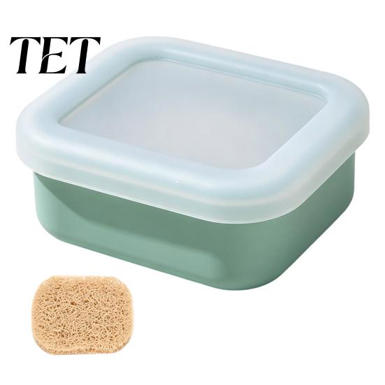 Travel Soap Holder for Camping Portable Silicone Box with Lid, Mini Square Waterproof Lightweight Accessory Toiletries Case, Reusable Container
