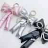 Y2K Korean 3D Bowknot Keychain Leather Pearl Bow Keyring Creative Key Holder Bag Pendant Handbag Charm For Girl Gifts