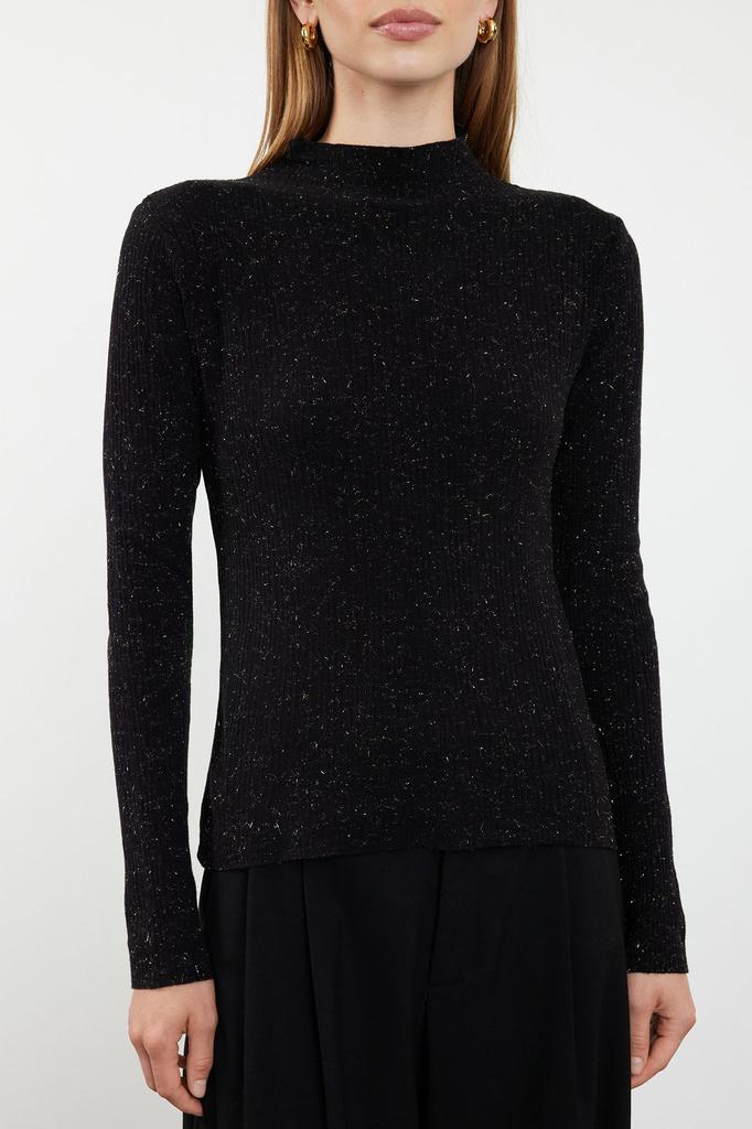 Женский свитер элегантного стиля зеленый из премиальной пряжи специальной пряжи со стойкой трикотажный свитер