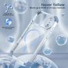 Transparent Shockproof Magnetic Case For iPhone 11 12 13 14 15 16 17 Pro Max Air Plus For Magsafe Magnetic Acrylic Hard Cover