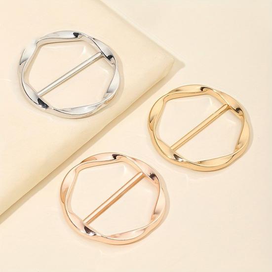 1 шт/3 шт женские шарф кольцо цинковый сплав рубашки зажимы скручивание тройник узел кольцо футболка галстуки платье зажимы одежда затягивающий зажим для рубашки шарф платье