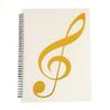 A4 File Folder Waterproof Spiral-bound Sheet Music Binder 10 X 13 Inches 20 Sleeves Double Sided for Violinist Pianists