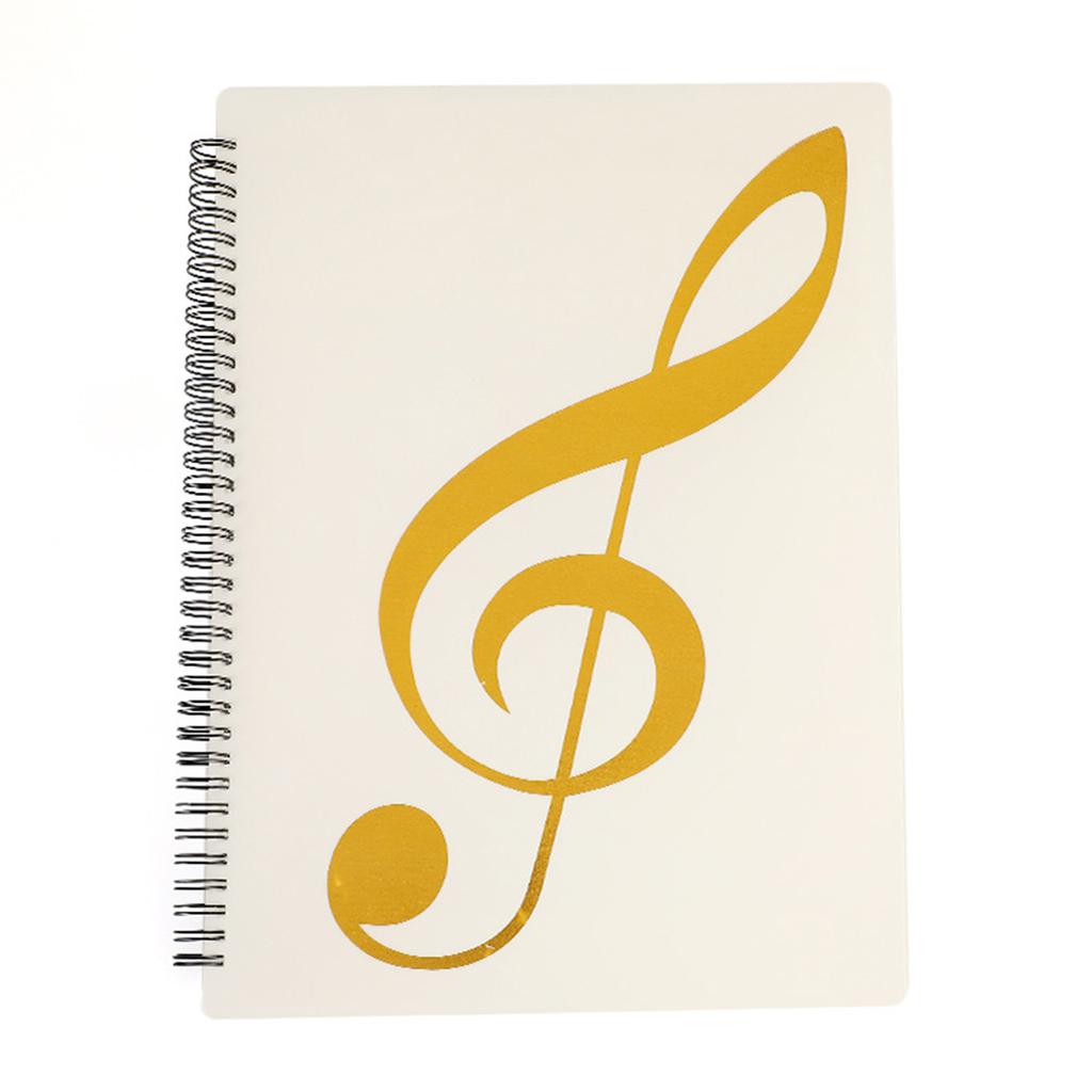 A4 File Folder Waterproof Spiral-bound Sheet Music Binder 10 X 13 Inches 20 Sleeves Double Sided for Violinist Pianists