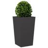 VidaXL Jardinière noir 45x45x75 cm acier, jardinière d'extérieur, boîte à fleurs, boîte de jardin, jardinière de patio, 851094
