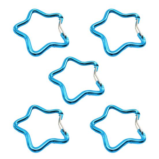 5 шт. карабин в форме пятиконечной звезды, прочный алюминиевый сплав, портативный, легкий, для кемпинга, скалолазания, подвесная пряжка