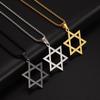 Hexagram Necklace Personalized Pendant European and American Trendy Men Stainless Steel Chain Necklace