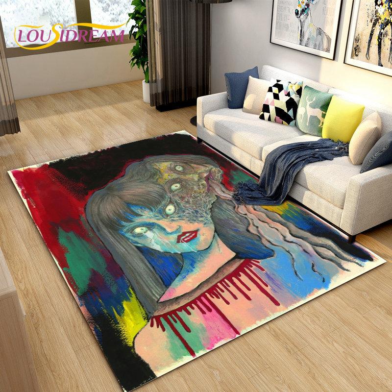 Junji Ito Tomie Kawakami Ghost Area Rug Большой ковер для гостиной Спальня Диван Коврик Украшение, детский нескользящий напольный коврик