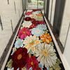 Modern Design Hallway Aisle Carpet Red Rose Long Runner Hotel Entrance Hallway Corridor Stair Non Slip Mat Bedroom Bedside Rugs