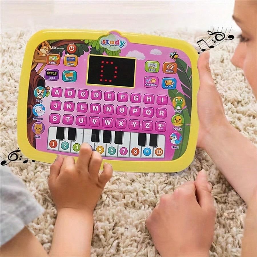 Детский планшет Развивающая панель для малышей со светодиодным экраном Обучение алфавиту, цифрам, словам, музыке, математике Раннее развитие Интерактивная электронная игрушка для 3 лет+