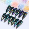 12 Grid Holographic Nail Flake Fluorescent Nail Glitter Powder Butterfly Chameleon Irregular Laser Gradient Foil Decoration