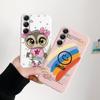 Мягкий силиконовый чехол с рисунком совы для Samsung A55 A35 S24 Xiaomi Redmi Note 13 iPhone Huawei Honor Realme Camera Защитный противоударный чехол