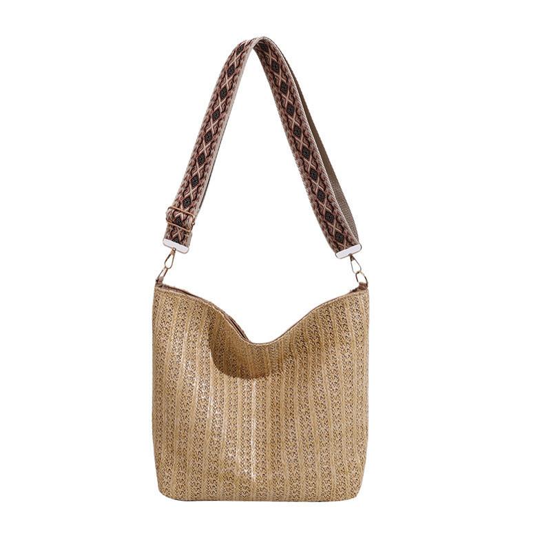 Fashionable Woven Large Capacity 2024 Spring New Korean Style Shoulder Bag