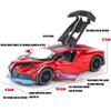 1/32 Alloy Die-cast Metal Toy Car Model Bugatti Divo Toy Car Miniature Car Model with Light Toy Suitable for Boys Children's Gift Collection Ornaments
