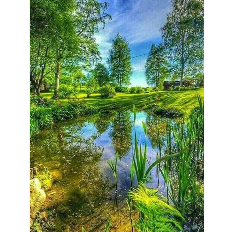 DIY 5D Diamond Painting Natural Landscape Cross Stitch Full Square Drill Diamond Embroidery Patterns Rhinestones Diamond Mosaic