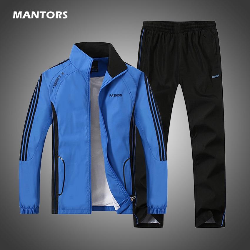 Зимний спортивный костюм, мужской повседневный комплект, спортивный костюм с длинным рукавом, мужской комплект из двух предметов