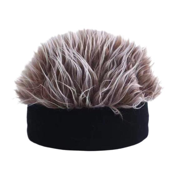 Новинка, козырек из искусственных волос для мужчин, регулируемая шляпа с шипами для парика с острыми короткими волосами, уличная хип-хоп-шляпа для фестивалей, вечеринок