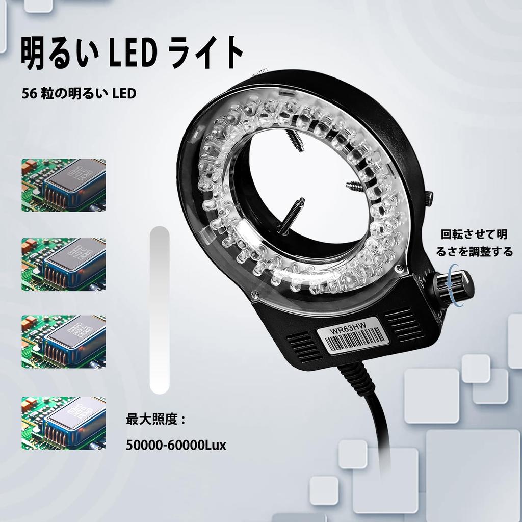 RUZIZAO Цифровой микроскоп 48 МП 4K 1080P HDMI Промышленная видеокамера для микроскопа 150-кратный зум-объектив Складная подставка Светодиодное кольцо для взрослых Наблюдение