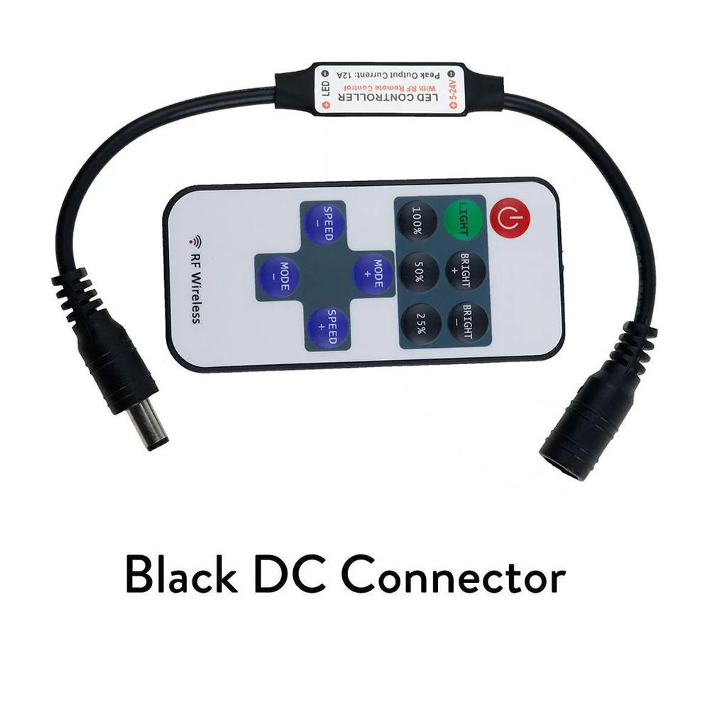 Контроллер регулировки яркости светодиодов Мини RF беспроводной пульт дистанционного управления 12A 11-клавишный диммер для светодиодной строки