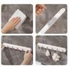 Adhesive Hook Long 6 Hooks Seamless Adhesive Wall Hook Bathroom Punch-Free Hook Shower Hooks Kitchen Storage