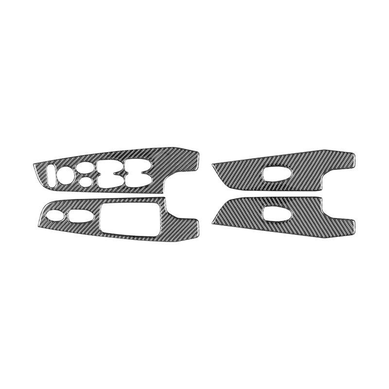 Honda 06-11 Civic Carbon Fiber Interior Window Button Panel Sticker