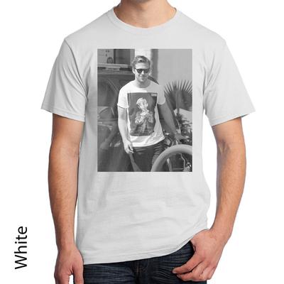 Райан Гослинг в футболке с принтом Маколея Калкина Красивый Забавный Хипстер 35