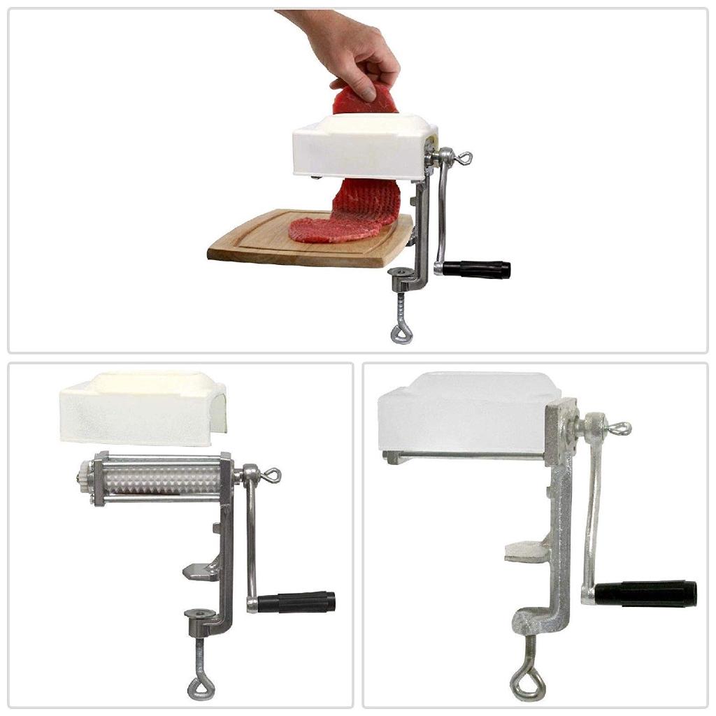 Pork Beef Steak Heavy Duty Clamp Roller Machine Flatten Tool Meat Poultry Tools Kitchen Manual Meat Tenderizer