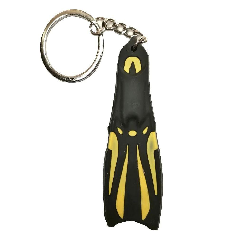 Surfing Sailing Flippers Key Chain Silicone Steel Diving Keyring Diving Fin Key Chain  Diver Gift