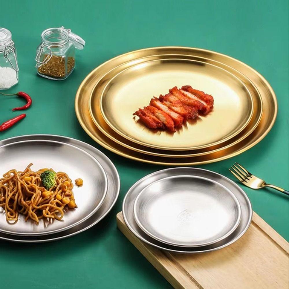 Round Shape Picnic Dinner Plate 14/17/20/23/26cm Dessert Plate Simple Dining Tray  Outdoor Camping