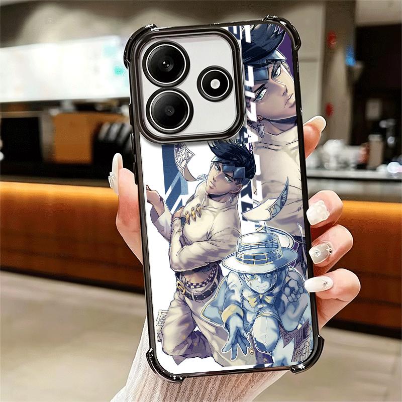 Мягкий чехол для телефона с дизайном из аниме JoJo Adventure для Xiaomi Redmi Note 14 15 Pro Plus 13 12 11S 11T 5G 10 9S 9 Покрытие Защита от падения Fund