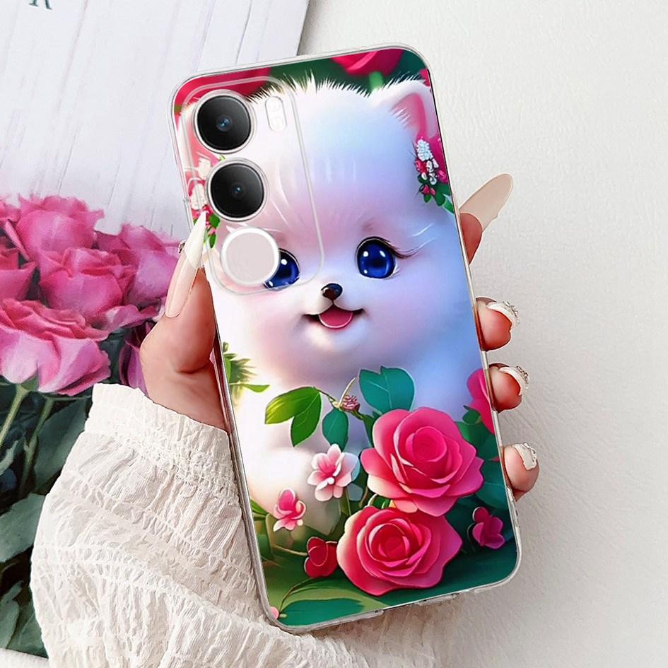 Silicone Case For Vivo Y19s V2419 Cover Lovely Cat Butterfly Cartoon Soft Back Protective Shell For Vivo Y19s 4G Y 19s TPU Coque