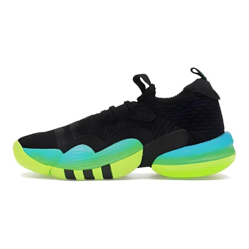 adidas Трэй Янг 2.0 Нескользящие Устойчивые к истиранию Низкие Баскетбольные кроссовки Мужские Черно-зеленые HO6473