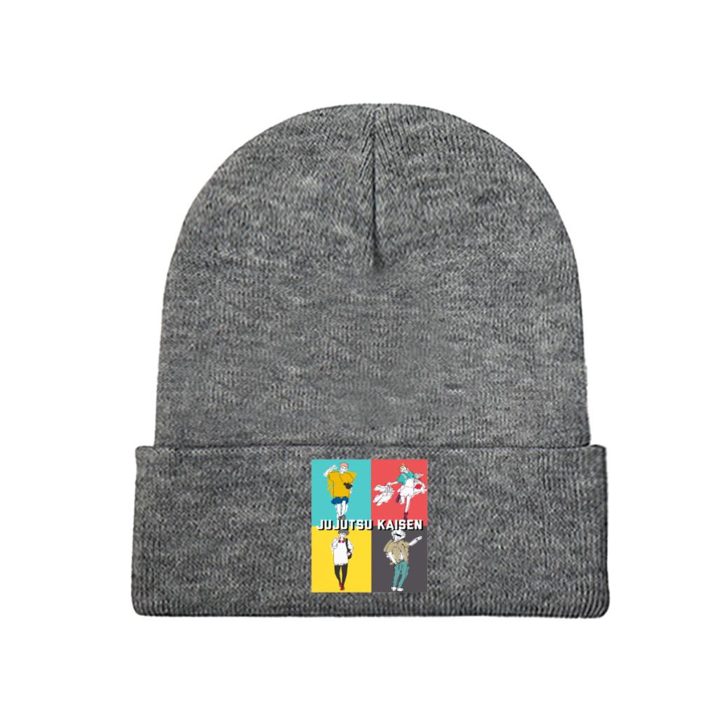 Jujutsu Kaisen Gojo Satoru Sukuna Knitted Hat Women's Unisex's Beanie Winter Hat Warm Cap