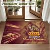 Crystal Velvet Square Rug Custom NameQueensland Maroons Pattern Non Slip Home Floor Decor Rug