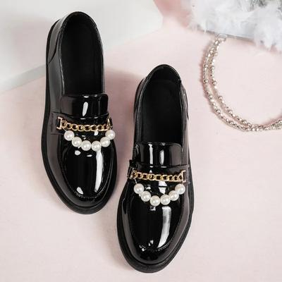 Женские лоферы Новые весенние универсальные На платформе С мелким вырезом Маленькие кожаные туфли На мягкой подошве Одинарные туфли