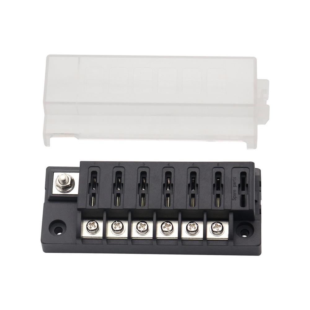 Компактный блок предохранителей на 6 позиций с одним входом и 6 выходами
