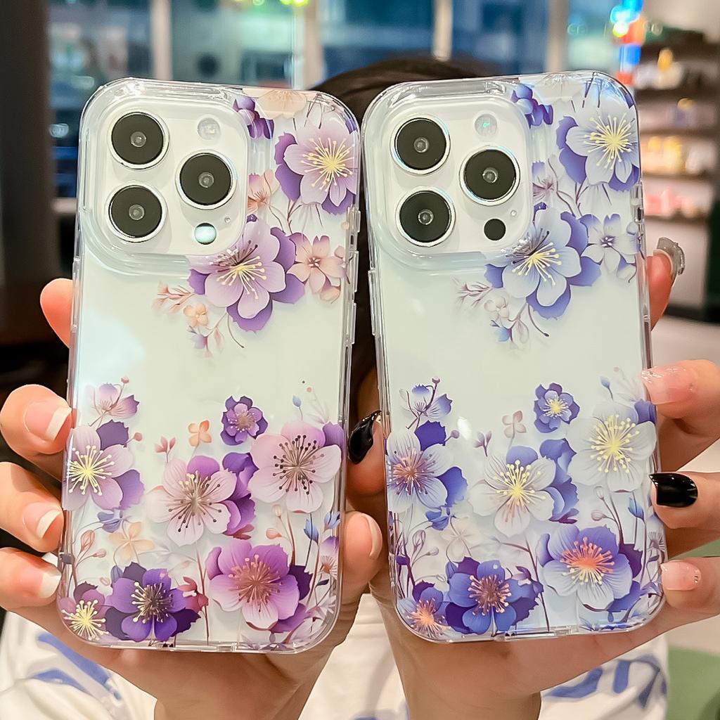 Для чехла для телефона IPhone15promax для Apple 14 Защита от падений 13 Высокопрозрачный Сад 12 Защитный чехол