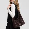 Ladies Suede Cow Genuine Leather Underarm Bags Women Soft Cowhide Vintage Shoulder Bag  Female Fashi Luxury Designer Handbags