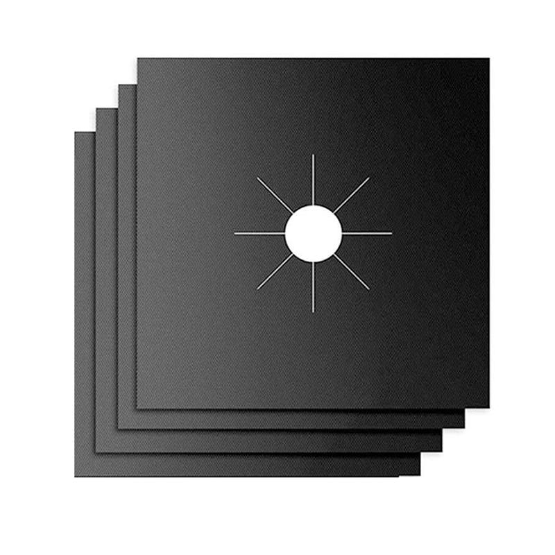 4 шт. защитный чехол для плиты, защитный чехол для газовой плиты, защитный чехол для горелки, фольга, коврик для плиты, чистая подкладка для кухонной посуды, многоразового использования