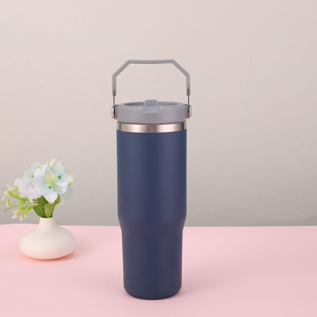 600/900ml New Car Cup Outdoor Portable Handheld Ice King Cup Vacuum Insulated Large Capacity Insulated Bottle