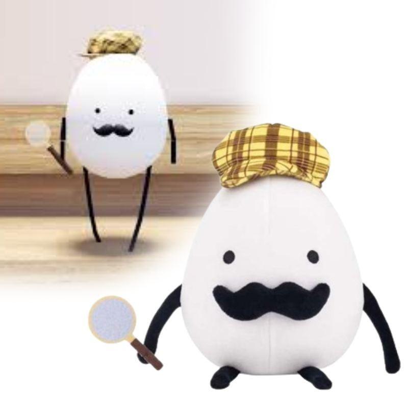 Очаровательная плюшевая игрушка «Яйцо-детектив», милая мультяшная аниме-мягкая игрушка для квартиры, общежития