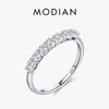 Luxury 925 Sterling Silver Simple 5A Zirconia Dazzling Cassic Finger Ring For Women Wedding Band Statement Jewelry