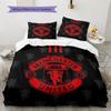 Manchester United Pattern Bedding Quilt Set  Home Decoration  Gift (1 * duvet cover + 2 * pillowcase  without core)